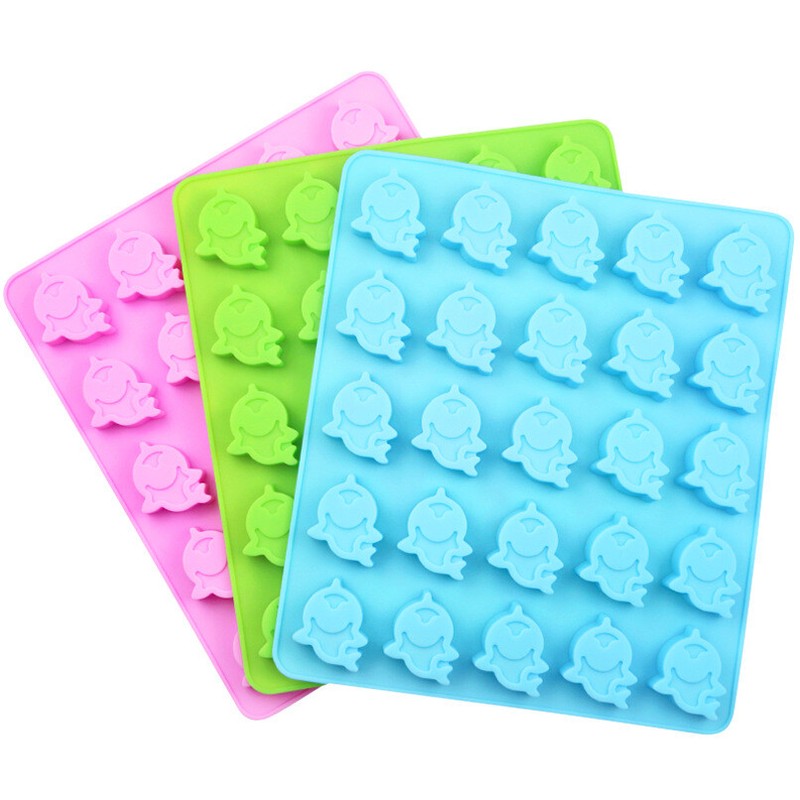 25 Cavity Silicone Baby Shark Fondant Sugarcraft Jelly Ice Mould Clay Resin Soap