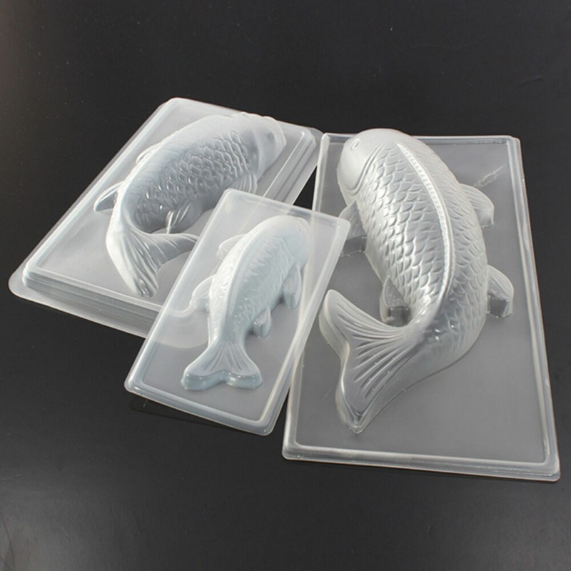 New 3D Koi Fish Plastic Cake Chocolate Mould Jelly Handmade Sugarcraft Mold DIY gallery