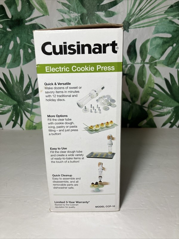 Cuisinart Electric Cookie Press: Model CCP-10, 12 Discs, Tips - Barely Used gallery
