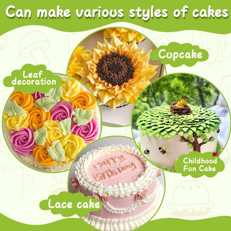 5 Pieces Leaf Piping Tips Stainless Steel Cake Decorating Fits 67 68 70 352 113 gallery