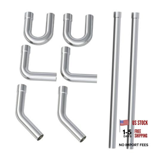 Stainless Steel Mandrel Bends 8 Pcs, 2.25 Inches 304 Stainless Steel Exhaust