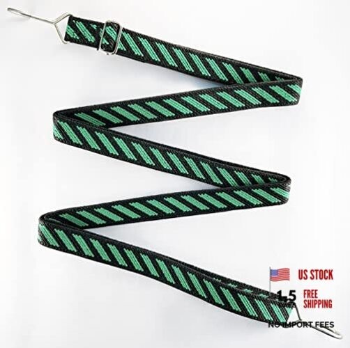 Flat Bungee Cord with Steel Hooks 67″ – 5 Feet-10 Feet (Green)