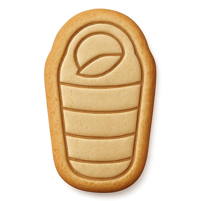 Cozy Sleeping Bag Cookie Cutter & Stamp, Fondant & Clay Cutter – 2.4×4″
