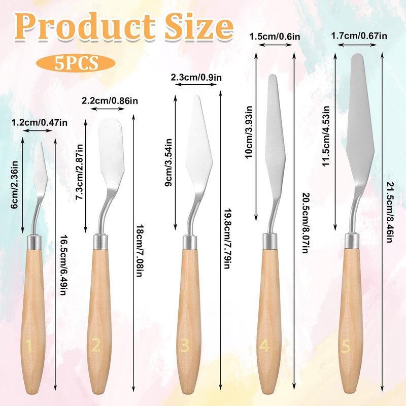 5 Pcs Cake Decorating Spatula, Off Set Spatulas for Frosting Stainless Steel ... gallery