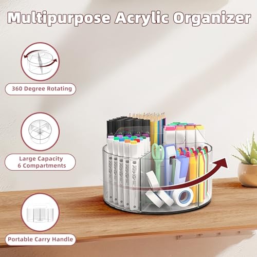 250pcs Acrylic Pencil Holder Marker Organizer, Clear - Single - With Handle gallery