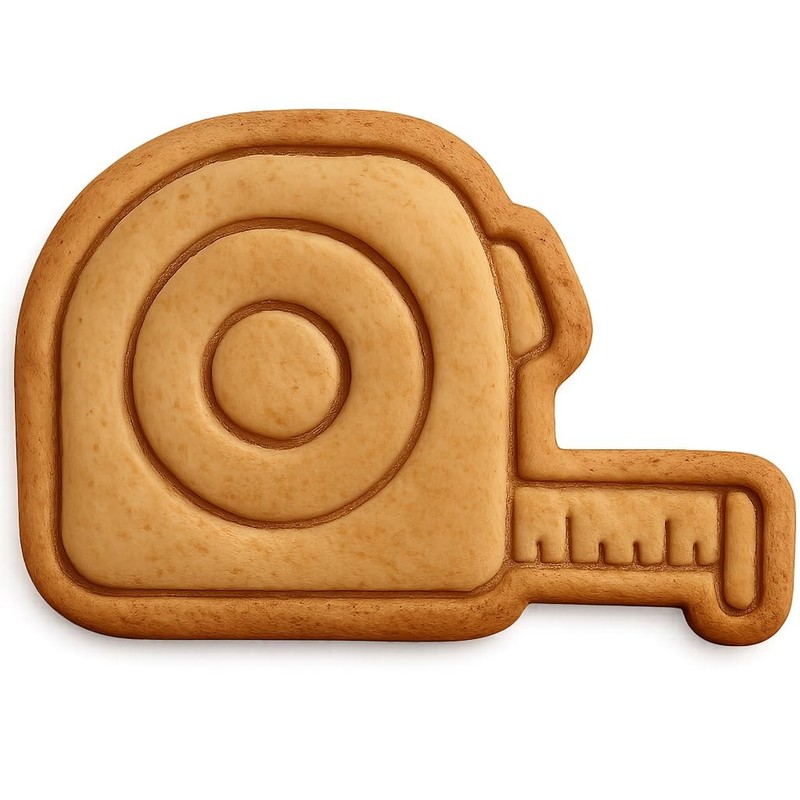Measuring Tape General Contractor Cookie Cutter & Stamp, Fondant & Clay – 4×2.8″