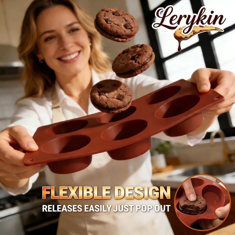 6Cavity Silicone Baking Mold NonStick, 3 Pack Round Cylinder Chocolate Covere... gallery