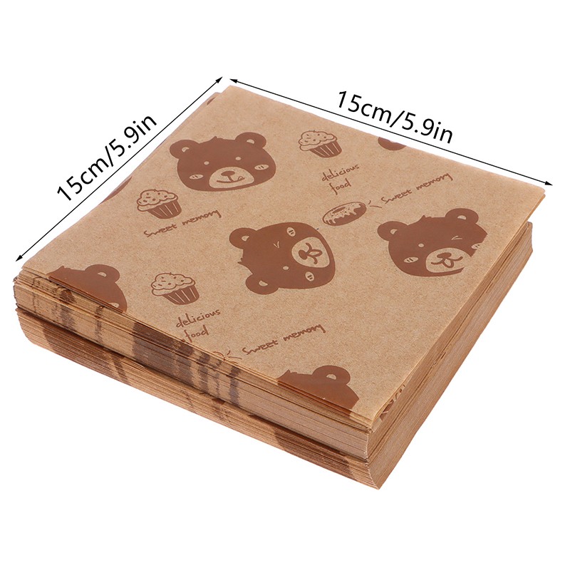 100PC Sandwich Packaging Paper Food Grade Without BisphenolA Oil Resistant Paper gallery