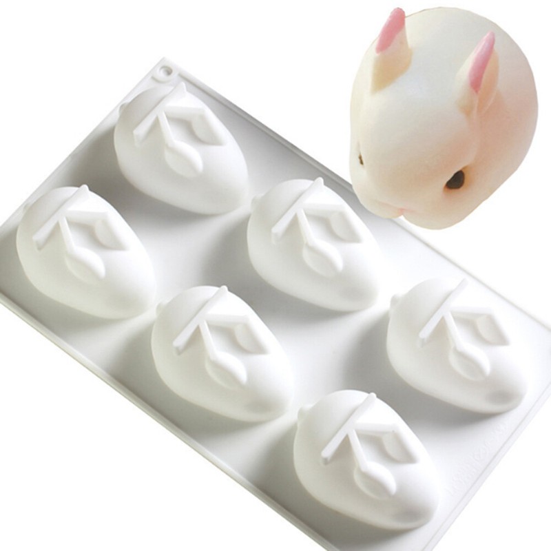 6Hole Silicone Mold 3D Rabbit Shape Cake Mold Mousse Dessert Molds Bakings gallery