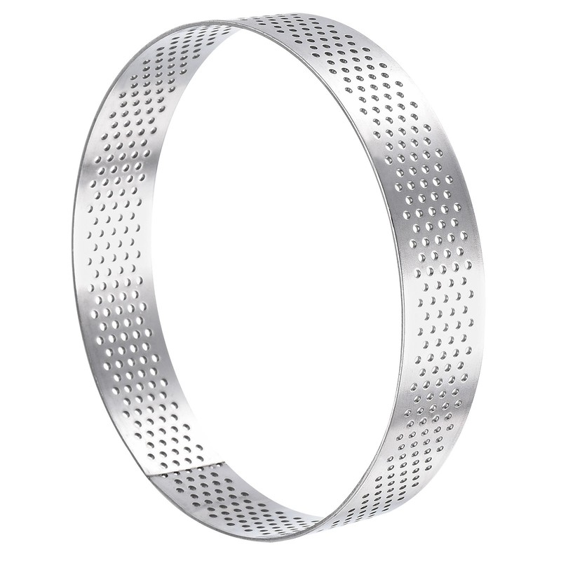 Stainless Steel Circular Cake Rings 3.9″ Perforated Cake Mousse Ring Baking Mold