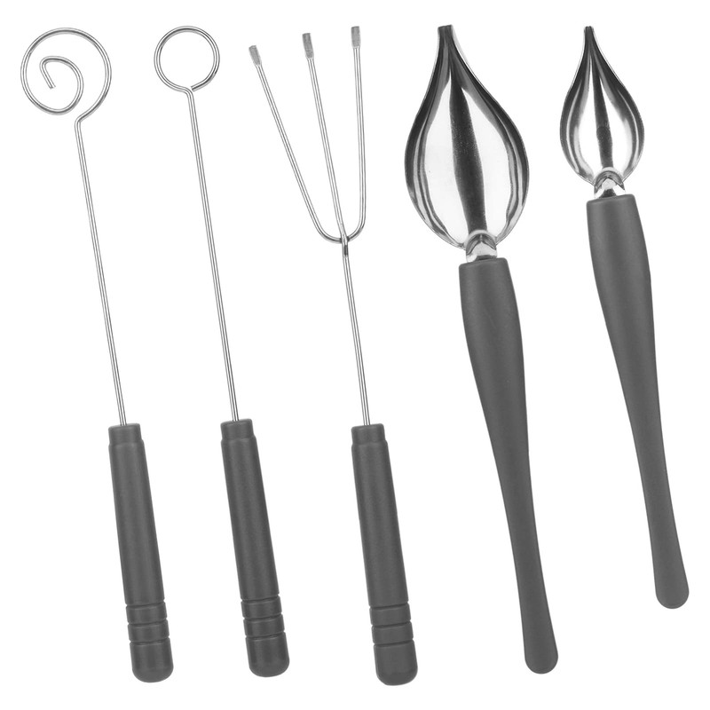Chocolate Dipping Tool Set,2Pcs Drawing Decorating Spoon+3Pcs Candy Dipping T... gallery