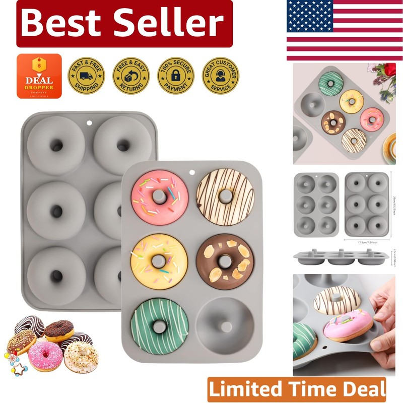 Fun Baking with 6-Cavity Silicone Donut Molds – Family-Friendly, Dishwasher Safe