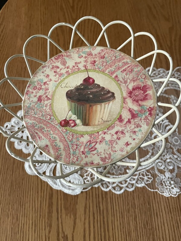 Metal Stand Cupcake Shabby Chic Paint, Great For Bakery, Parties, Kitchen gallery