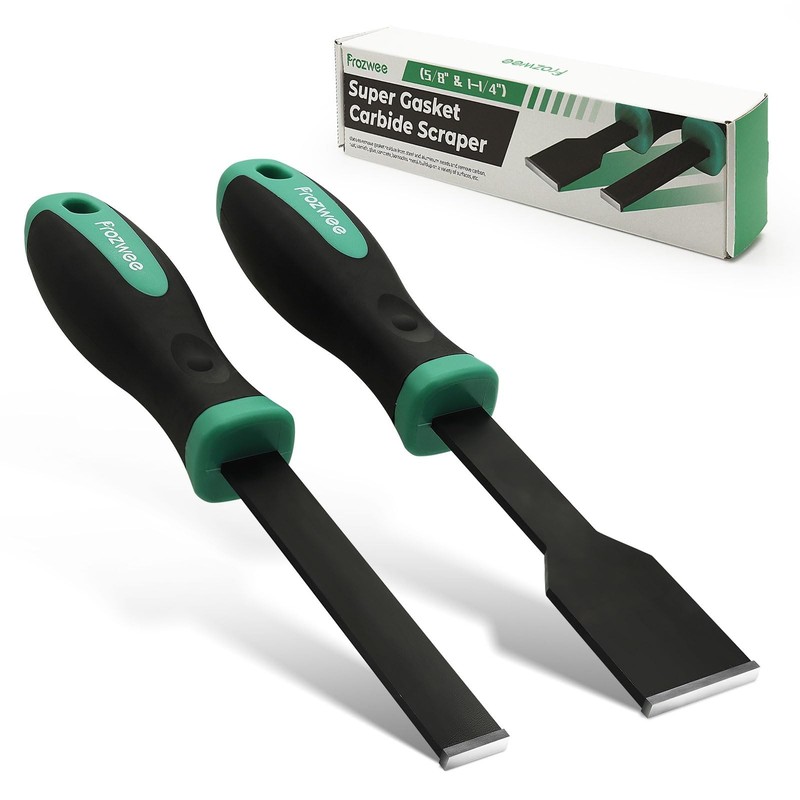 2PCS Carbide Scraper Set(1-1/4 inch & 5/8 inch),Super Gasket Scraper with Durabl