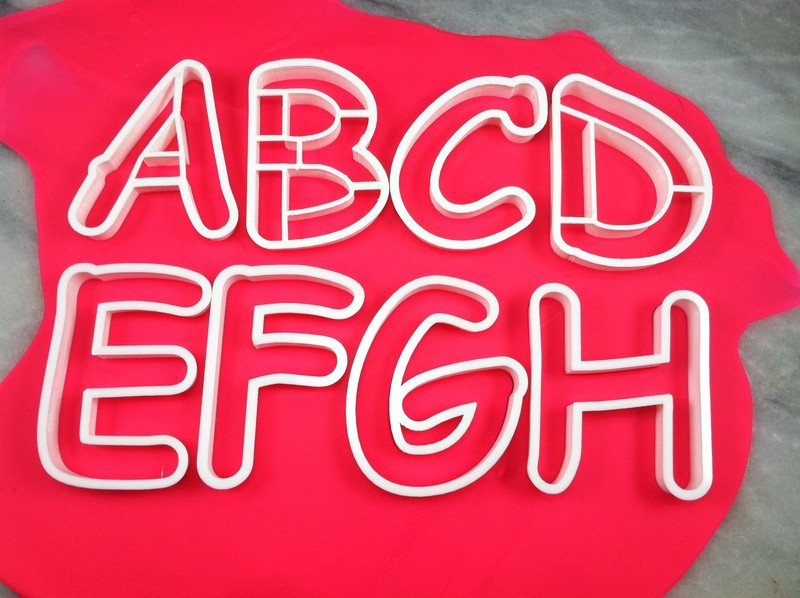 Upper Case Comic Sans Alphabet Cookie Cutter Entire Set CHOOSE YOUR OWN SIZE!