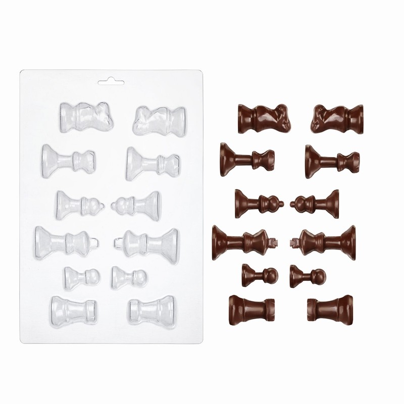 Mold for chocolate “Chess” plastic chocolate mold for confectioner
