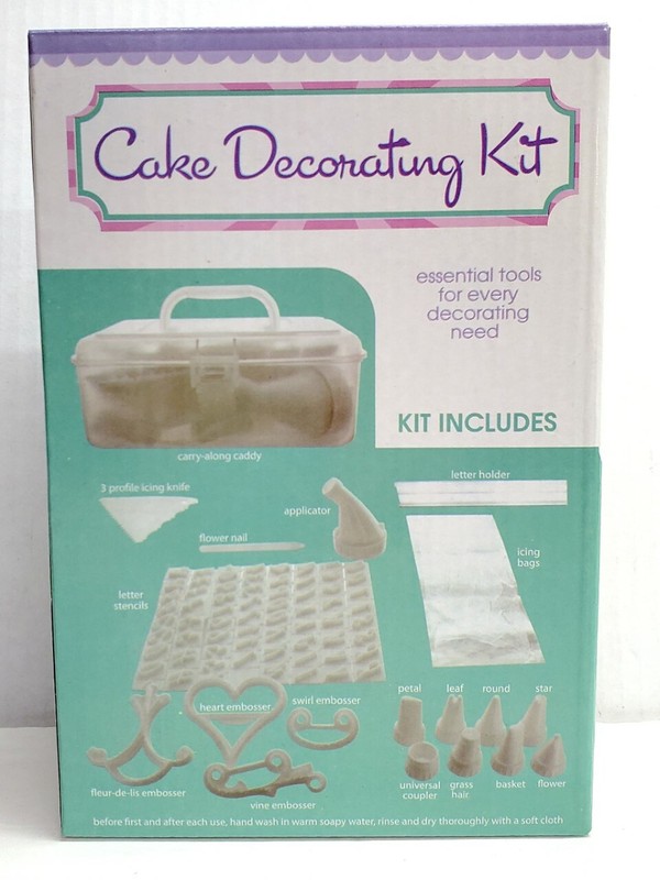 Cake Decorating Kit Baking Tools Carry Caddy Cupcake Home Kitchen Gift Set OD914