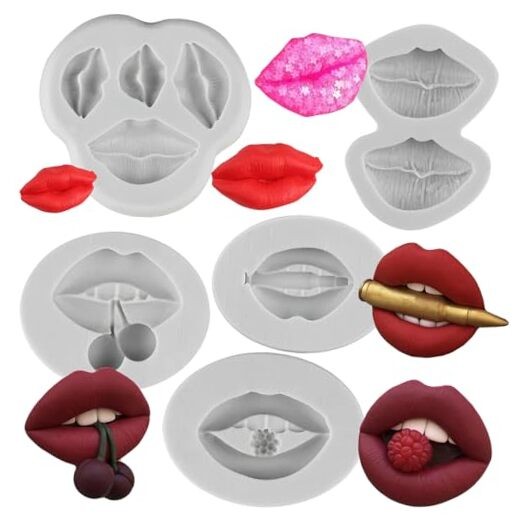 Lips Fondant Molds Sexy Lips Kiss Collection Candy Silicone Molds For Style D gallery