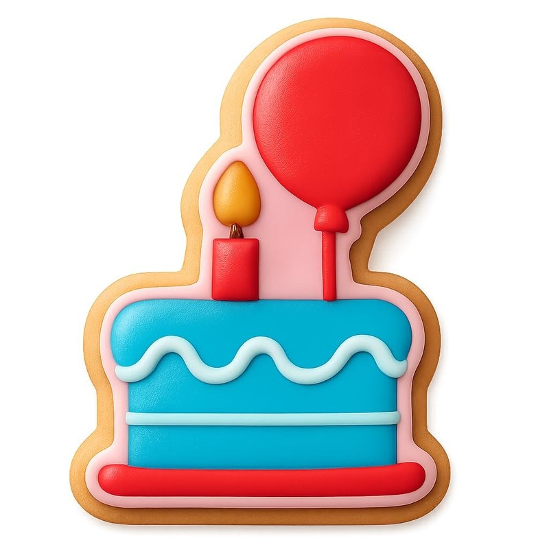 "Happy Birthday" Cookie Cutter & Stamp, Fondant & Clay - 2.8x4 gallery