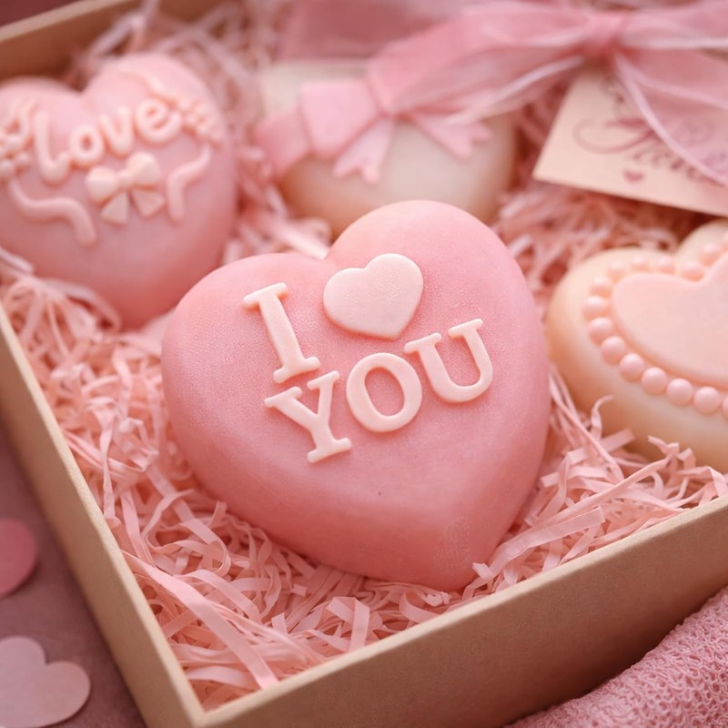 2Pack Heart Candy Chocolate Molds Valentine's Day Mold Heart Shaped Silicone Mol gallery