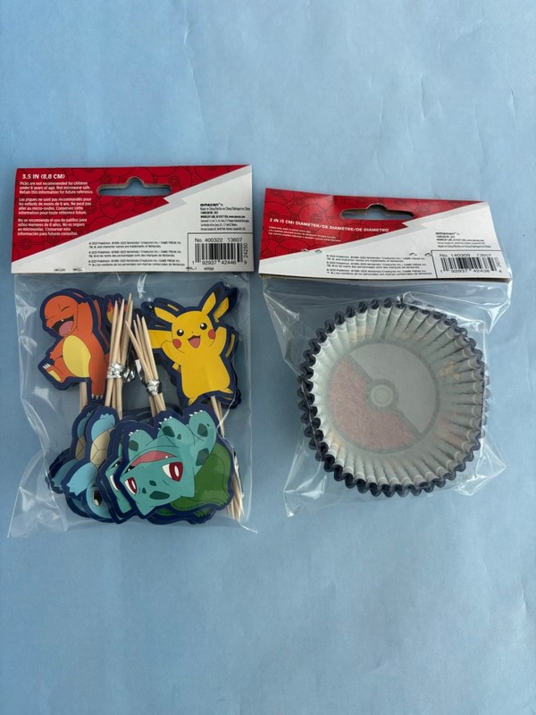Pokemon Baking Cups 48 Pieces Pokemon Picks 24 Pieces New gallery