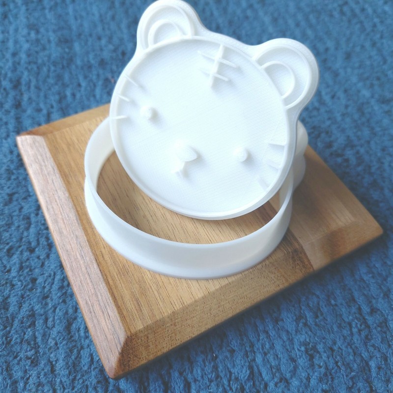 tiger face Cookie Cutter / Cookie Stamp / Home baking gallery