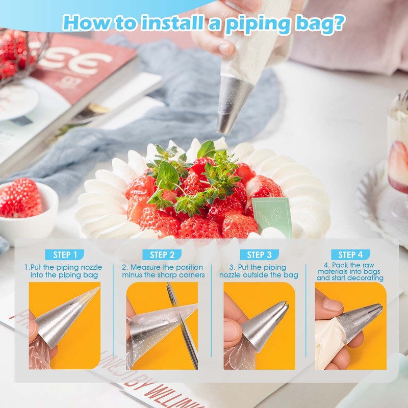 200 PCS Cake Decorating Supplies Kit Baking Tools for Cupcake Pastry Baking DIY gallery