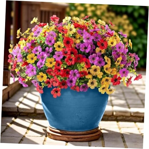 Artificial Flowers Fake Plants for Outdoors Artificial Flowers(13 Pcs) Mixed2