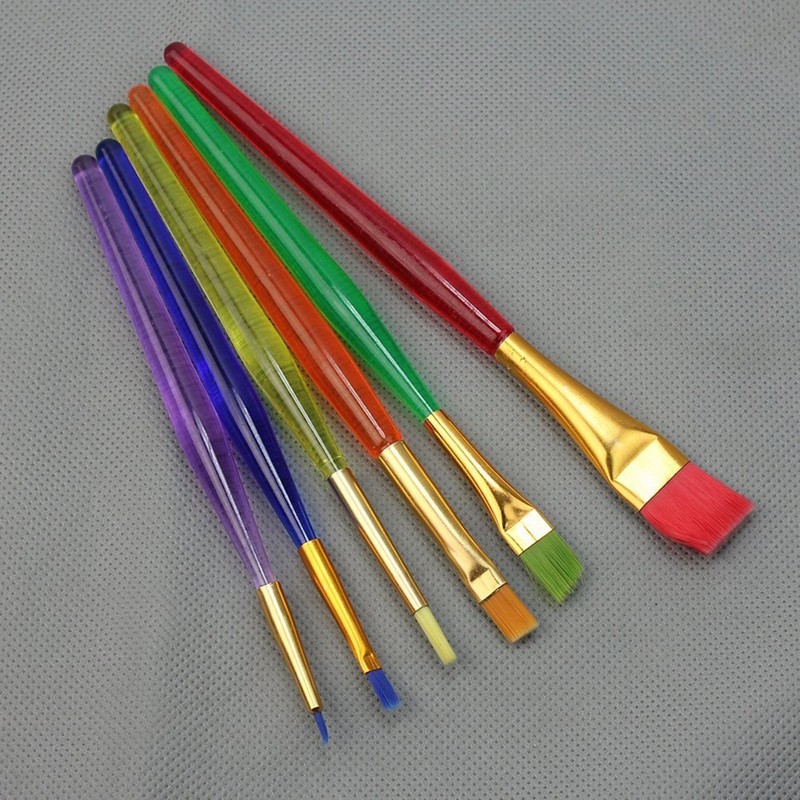 6 Pcs Cake Icing Fondant Dusting Painting Brushes Sugar Craft Tool Set gallery