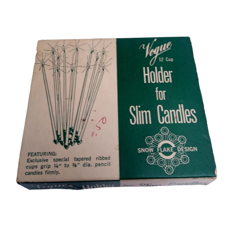 Vtg Vogue Snow Flake Design 12 Cup Cake Topper Candle Holder gallery