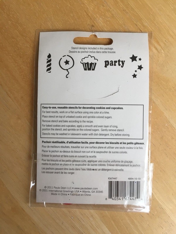 Paula Deen Cupcake & Cookie Stencils - 5 Different Designs - Factory Sealed gallery