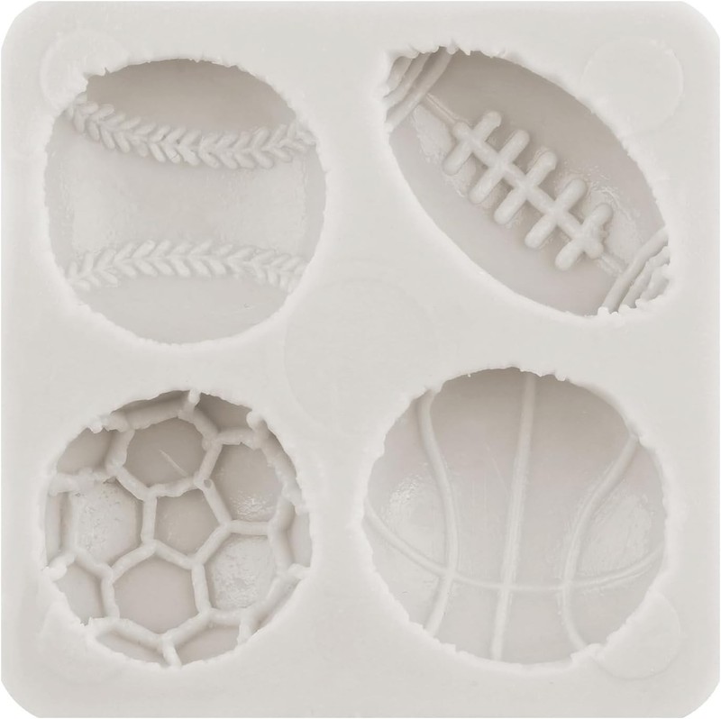 Baseball Silicone Molds Baseball Bat Glove Hat Fondant Mold Basketball Football gallery