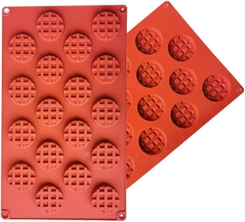 Quality 2PCS Silicone Waffle Molds, Non-Stick & Heat Resistant for All Desserts gallery