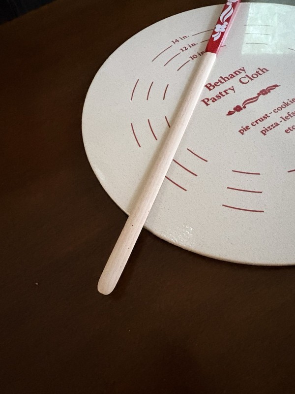 Bethany Housewares 500 Lefse Pastry Hardboard Circle and Cloth Set 19” Stick NEW gallery