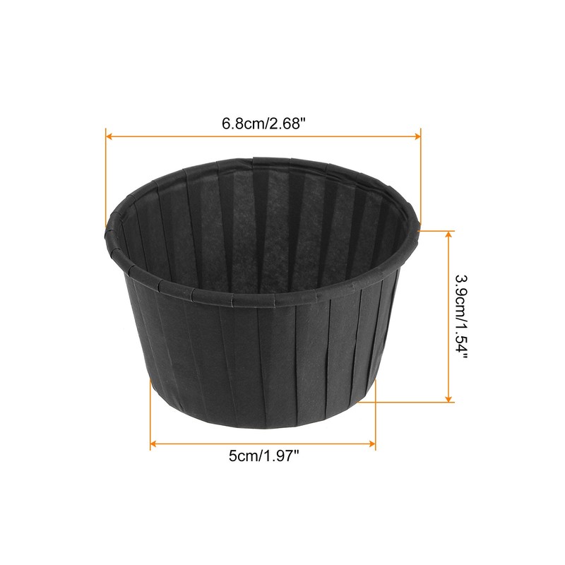 150Pcs Black Cupcake Baking Cups 3.5oz Paper Cupcake Liners gallery