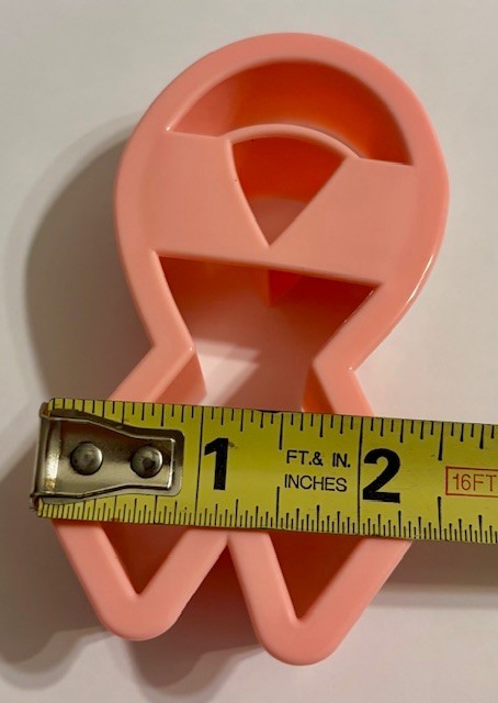 Cookie Cutter Awareness Ribbon Breast Cancer Plastiic 4-1/2" x 1" deep Fox Run gallery