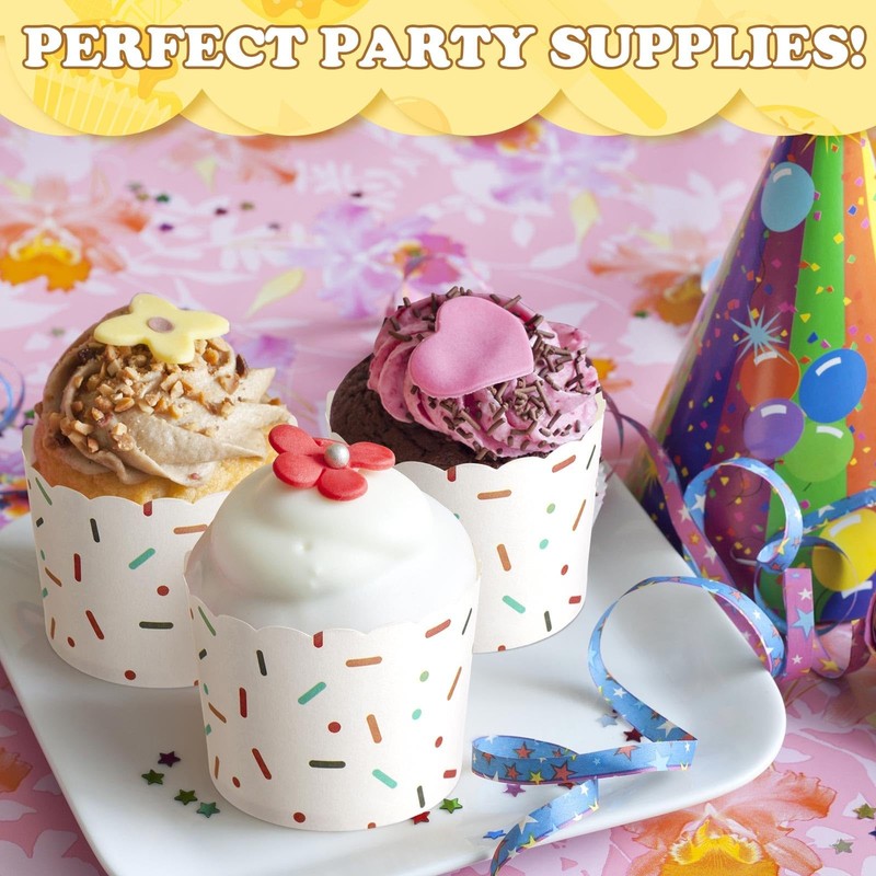 200 Pcs 6 oz Muffin Cupcakes Baking Paper Cups Greaseproof Muffin Paper Cups ... gallery