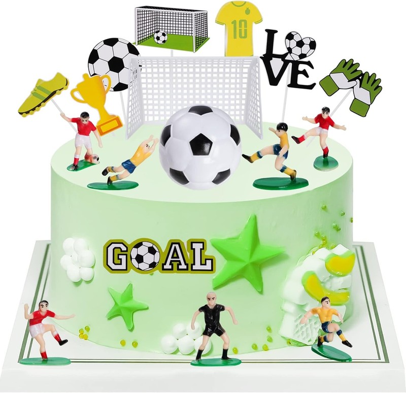 18 Pieces Soccer Cake Topper Decorations Soccer Ball Cupcake Topper Soccer gallery