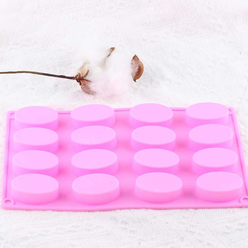 YIMINGMOLD 16 Cavity Oval Silicone Chocolate Molds for Chocolate Biscuit gallery