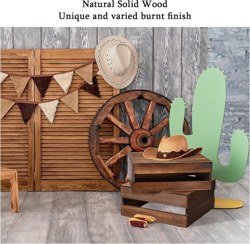4 Pieces Wood Cupcake Display Stand Decorative Dessert Appetizer Cake Stand R... gallery