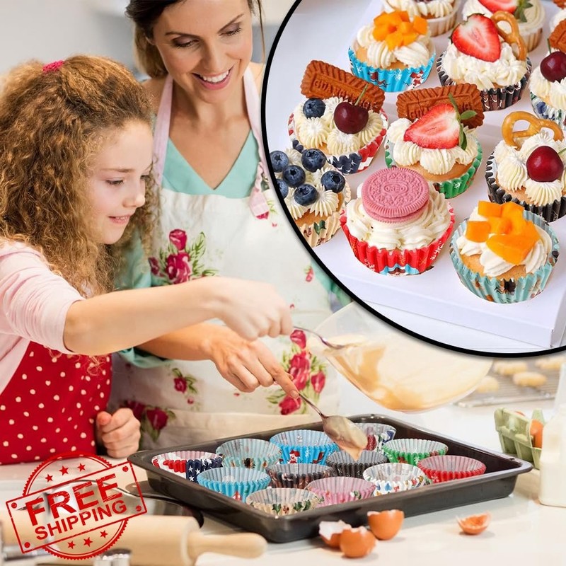 Kiopdse Easter Light Blue Cupcake Liners 100ct gallery