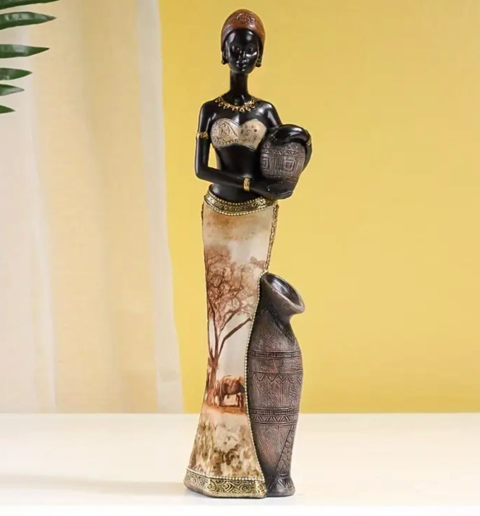 12.5 in African women Resin,paster,candle, soap mold