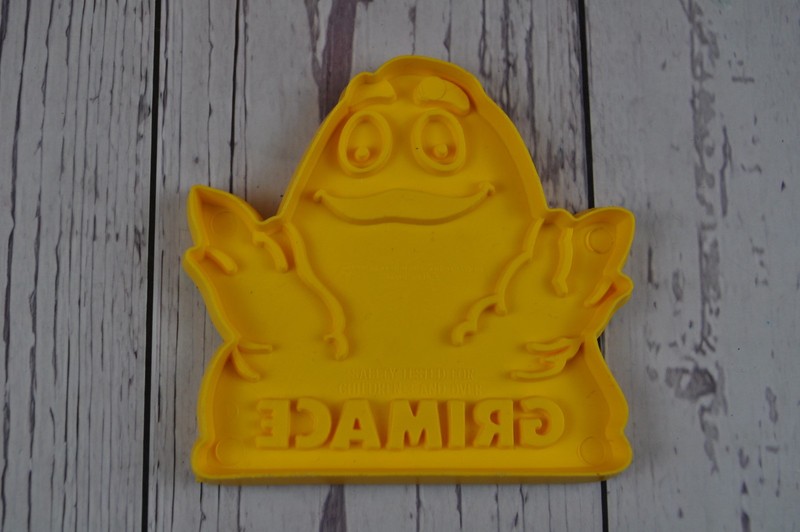 Vintage Cookie Cutter Grimace 1980 McDonalds Yellow Plastic