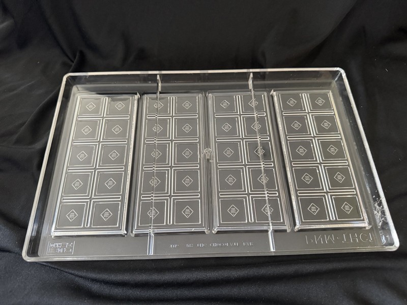 Bold Maker Chocolate Bar Mold Polycarbonate. NM Approved Baking Symbol. Set of 2