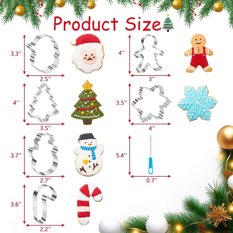 Ultimate Holiday Cookie Cutter Set - 7 Pieces in Festive Shapes for Baking Joy gallery
