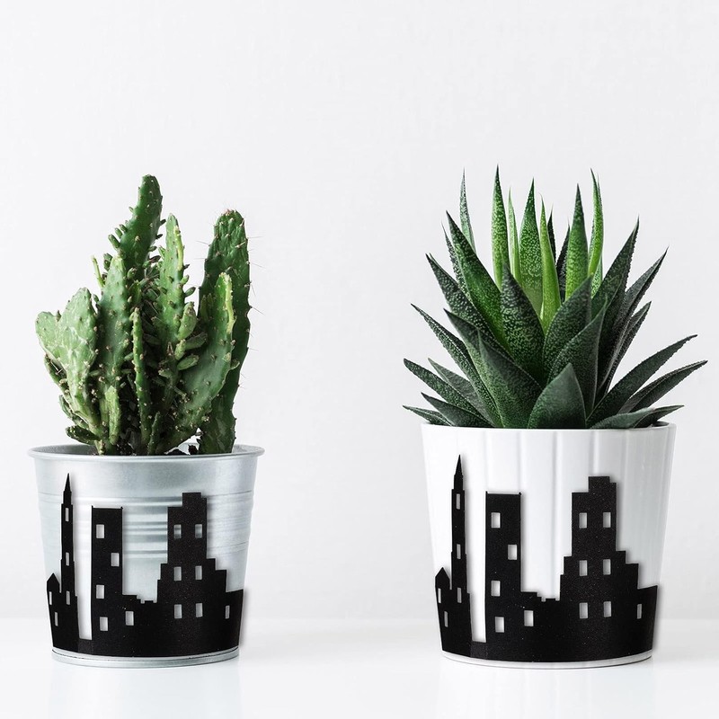 4 Pieces Hero City Cake Border Decoration Black Skyscraper Building Cake Topper gallery