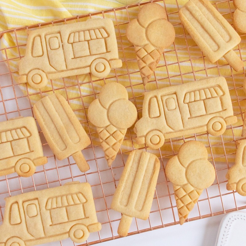 Set of 3 Ice Cream Cookie Cutters - baby shower lolly truck popsicle summer fest gallery