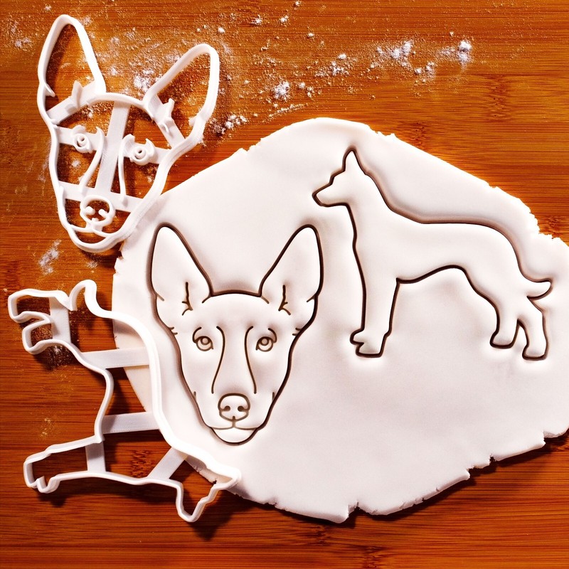 Set of 2 Pharaoh Hound Dog Cookie Cutters – hunting pet treats Kelb tal-Fenek