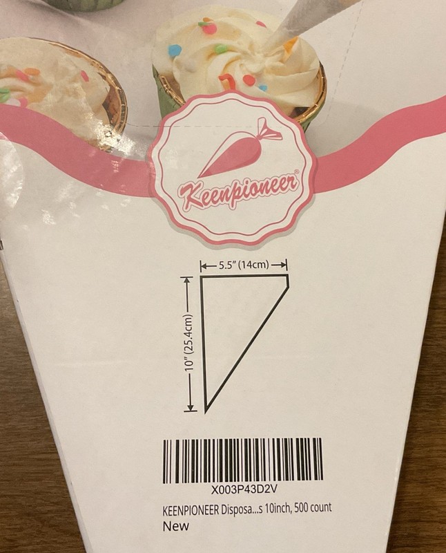 500 Pack Keenpioneer 10" Disposable Tipless Piping Bags Tight Point New gallery
