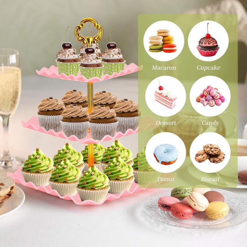 6 Pcs Dessert Table Display Set - 2 X Cupcake Stand Holder/Cup Cake Tier Towe... gallery